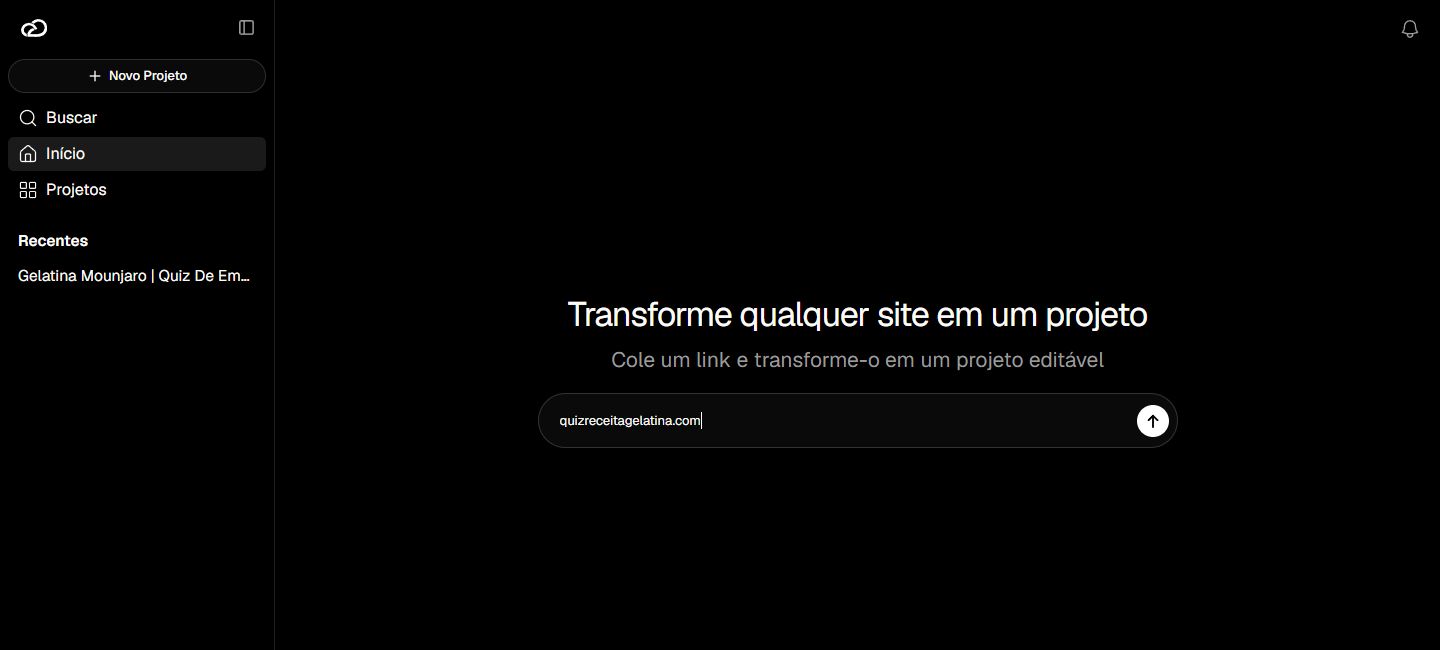 No menu do painel, escolha Início