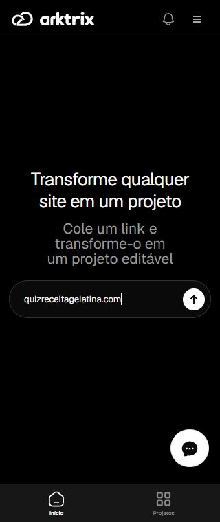 Cole o link neste campo e pressione Enter ou a seta à direita